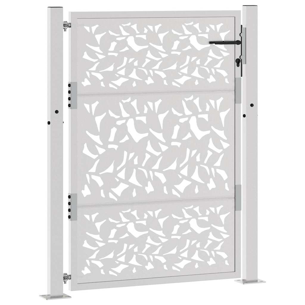 Poort met bladontwerp 100x125 cm weervast staal is nu te koop bij PeponiXL, paradijselijk wonen!