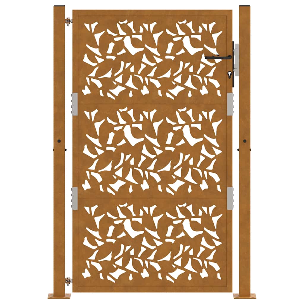 Poort met bladontwerp 100x150 cm weervast staal is nu te koop bij PeponiXL, paradijselijk wonen!