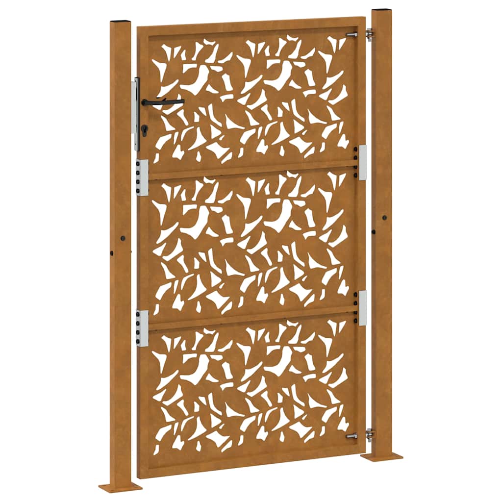 Poort met bladontwerp 100x150 cm weervast staal is nu te koop bij PeponiXL, paradijselijk wonen!
