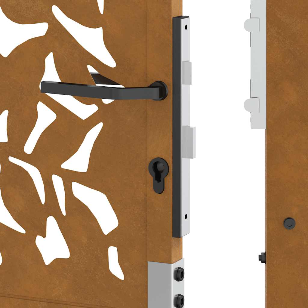 Poort met bladontwerp 100x175 cm weervast staal is nu te koop bij PeponiXL, paradijselijk wonen!