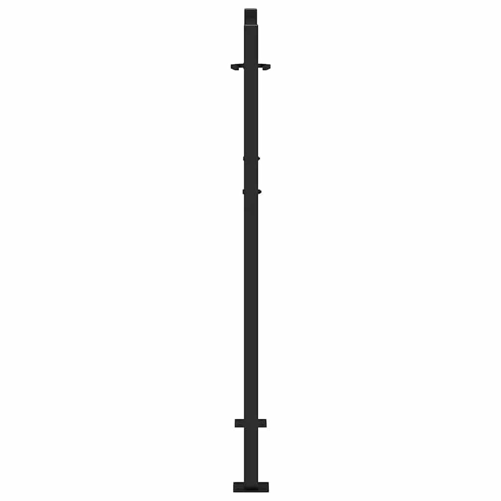 Poort met golfontwerp 100x125 cm staal zwart is nu te koop bij PeponiXL, paradijselijk wonen!