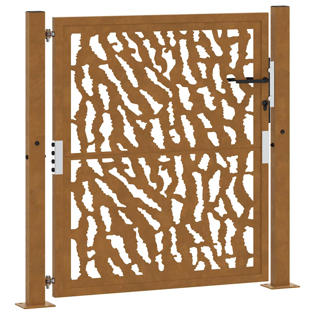 Poort met sporenontwerp 100x100 cm weervast staal is nu te koop bij PeponiXL, paradijselijk wonen!