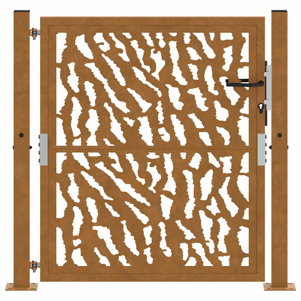 Poort met sporenontwerp 100x100 cm weervast staal is nu te koop bij PeponiXL, paradijselijk wonen!