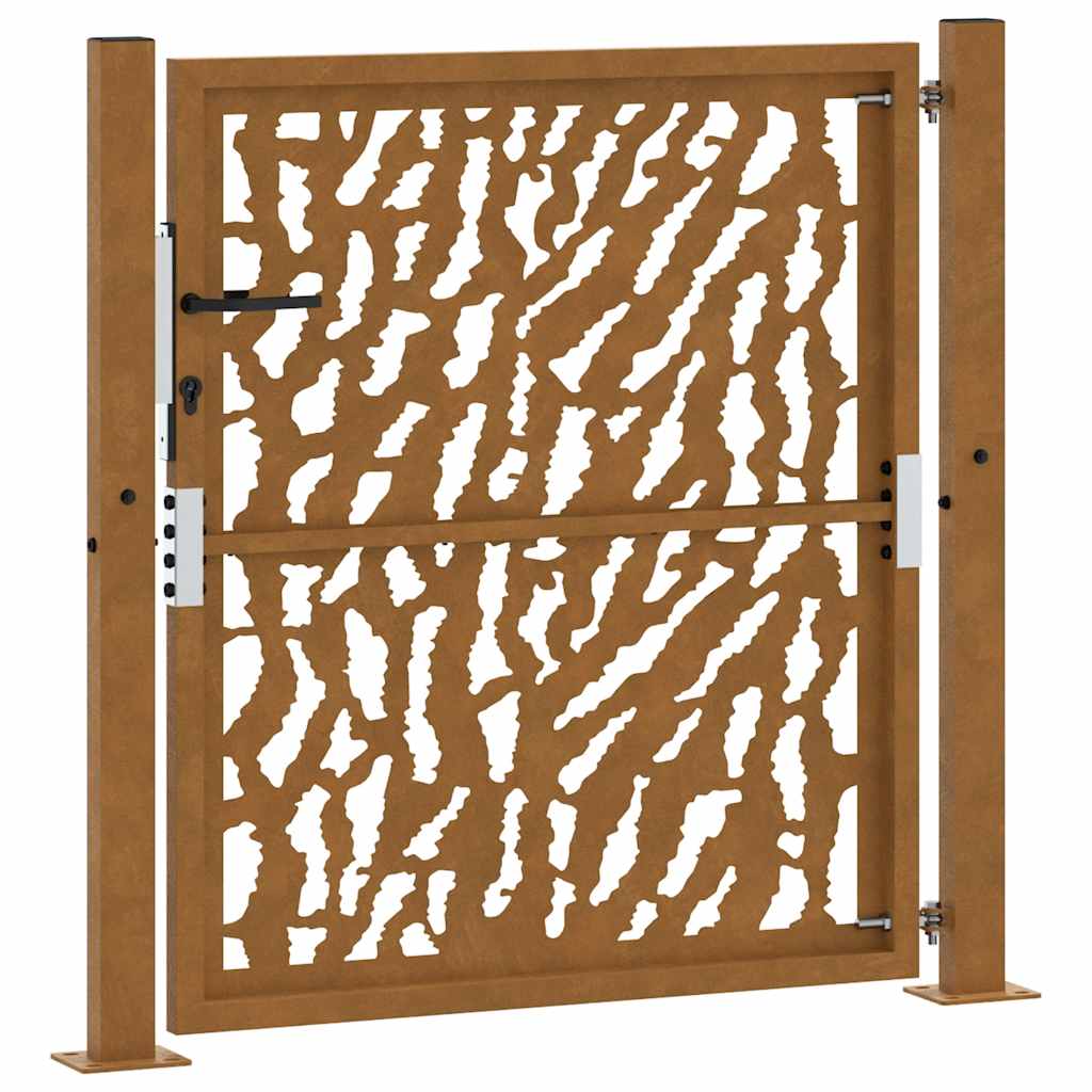 Poort met sporenontwerp 100x100 cm weervast staal is nu te koop bij PeponiXL, paradijselijk wonen!