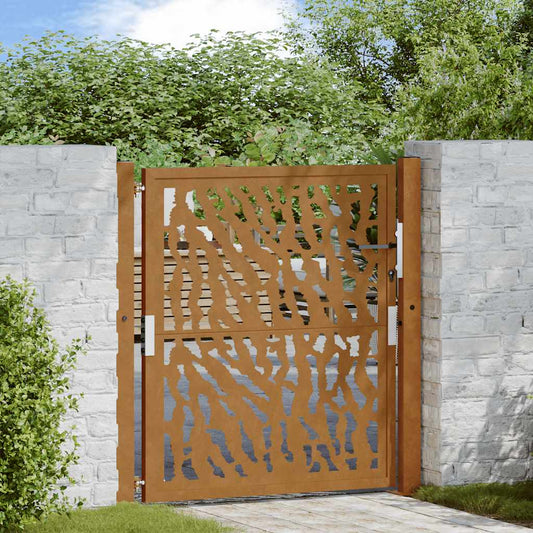 Poort met sporenontwerp 100x100 cm weervast staal is nu te koop bij PeponiXL, paradijselijk wonen!