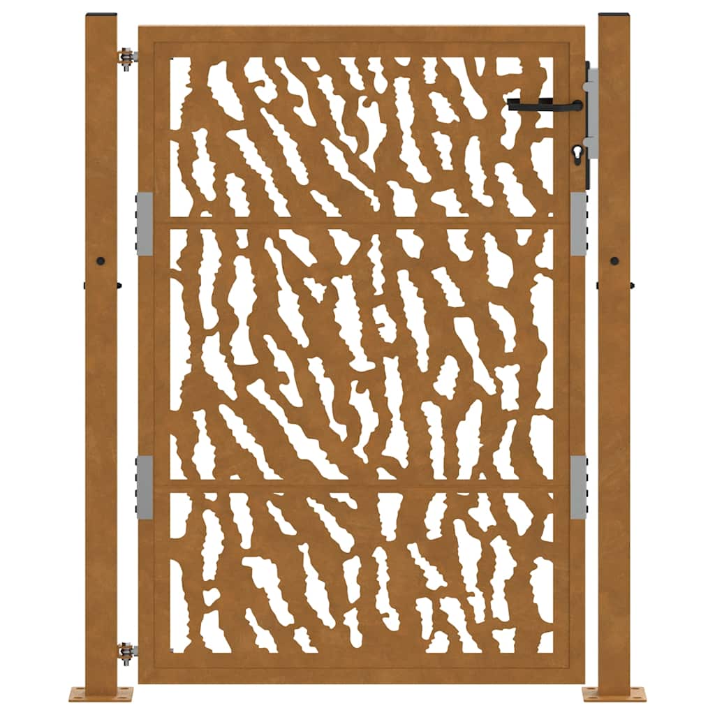 Poort met sporenontwerp 100x125 cm weervast staal is nu te koop bij PeponiXL, paradijselijk wonen!