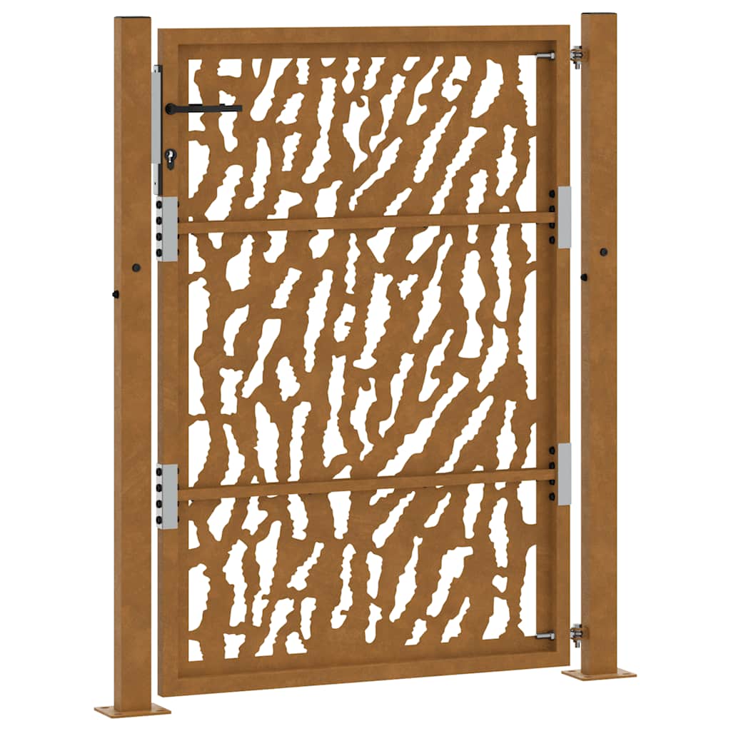 Poort met sporenontwerp 100x125 cm weervast staal is nu te koop bij PeponiXL, paradijselijk wonen!