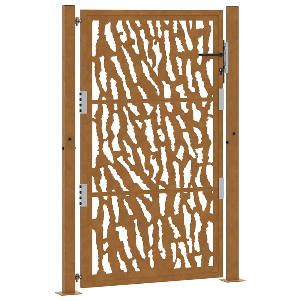 Poort met sporenontwerp 100x150 cm weervast staal is nu te koop bij PeponiXL, paradijselijk wonen!