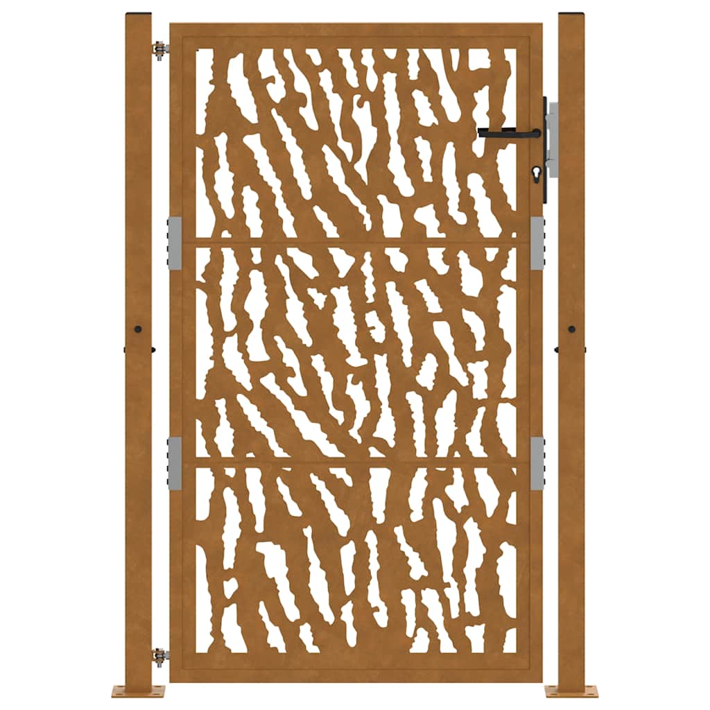 Poort met sporenontwerp 100x150 cm weervast staal is nu te koop bij PeponiXL, paradijselijk wonen!