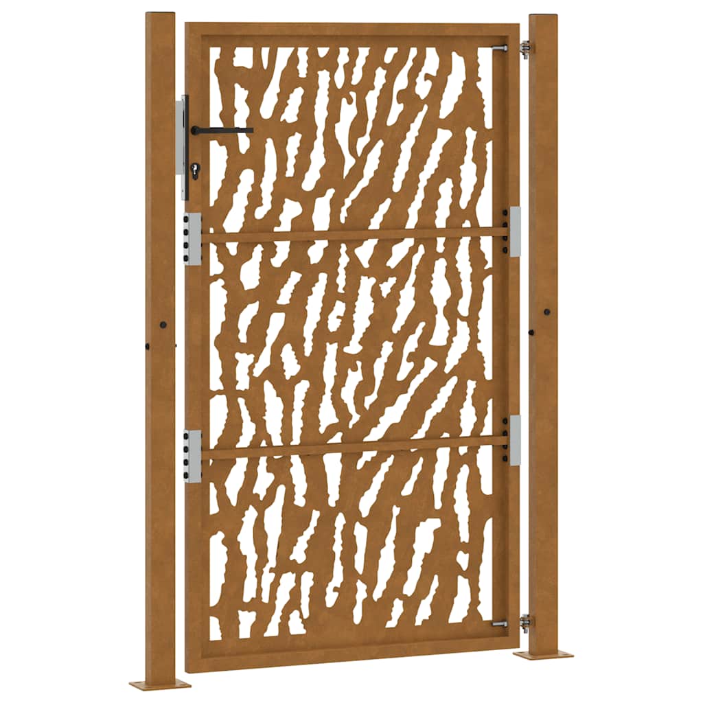 Poort met sporenontwerp 100x150 cm weervast staal is nu te koop bij PeponiXL, paradijselijk wonen!