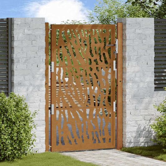 Poort met sporenontwerp 100x150 cm weervast staal is nu te koop bij PeponiXL, paradijselijk wonen!