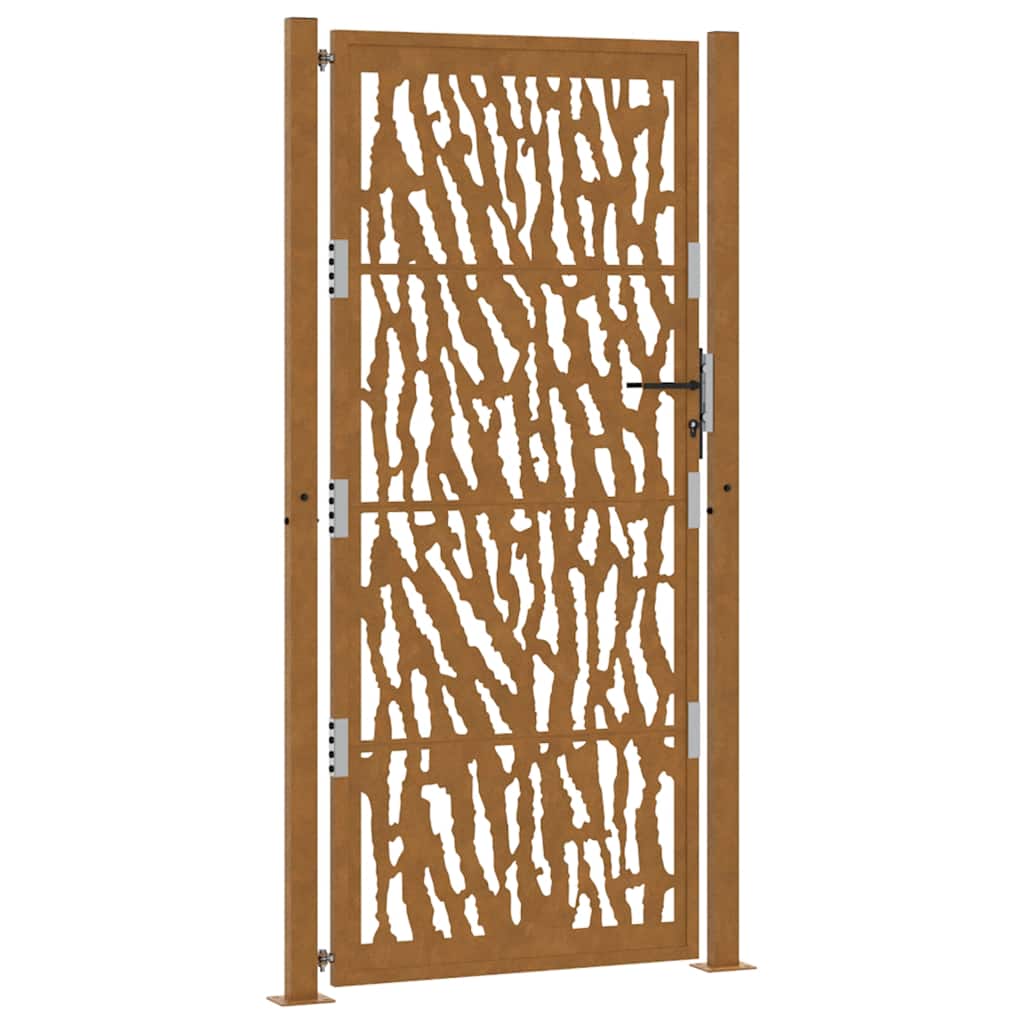 Poort met sporenontwerp 100x200 cm weervast staal is nu te koop bij PeponiXL, paradijselijk wonen!