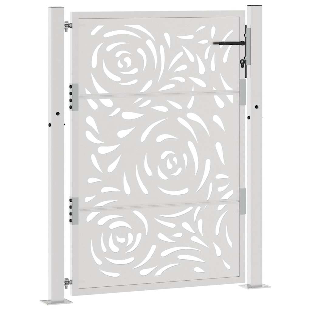 Poort met vlamontwerp 100x125 cm weervast staal is nu te koop bij PeponiXL, paradijselijk wonen!