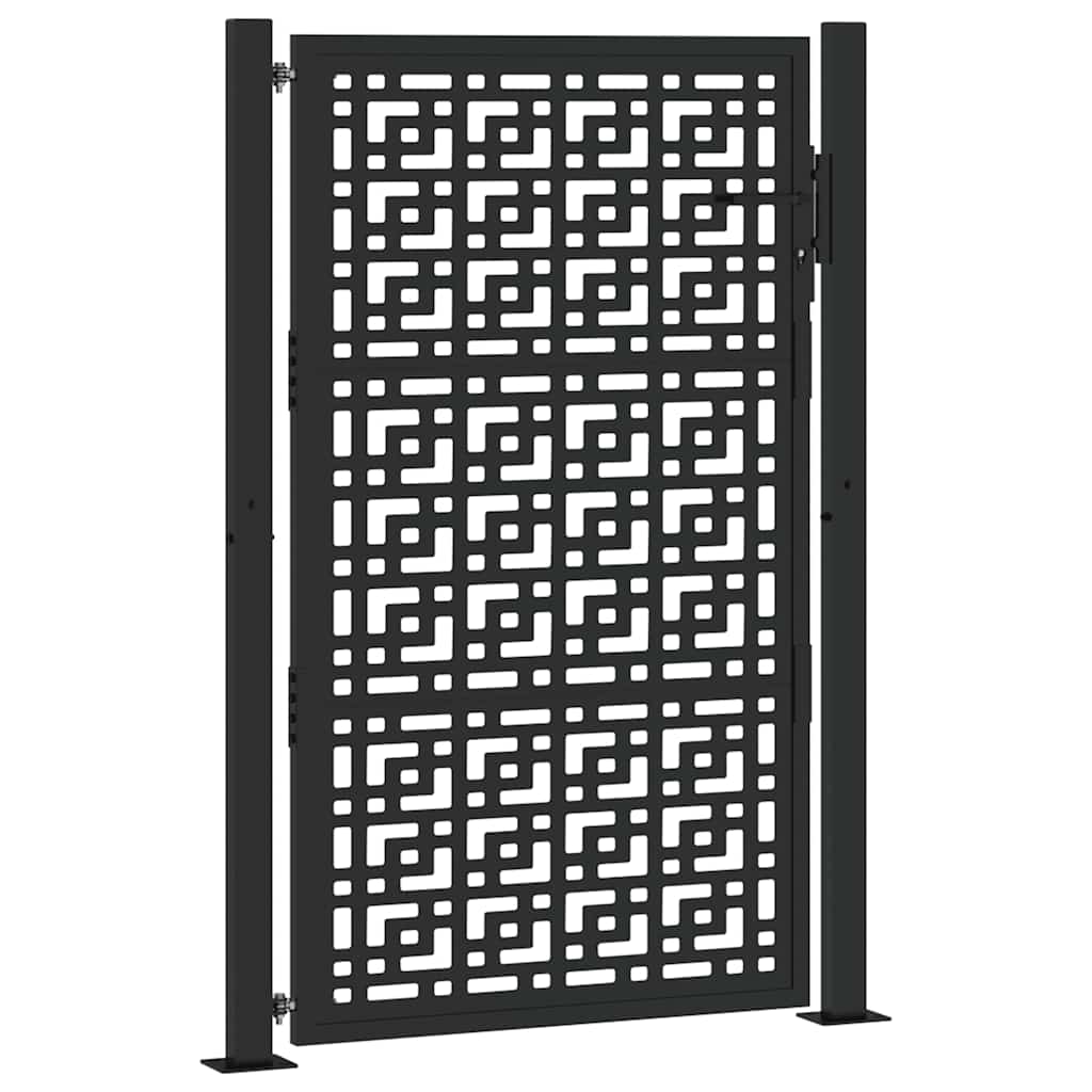 Poort met kruisontwerp 100x150 cm staal zwart is nu te koop bij PeponiXL, paradijselijk wonen!