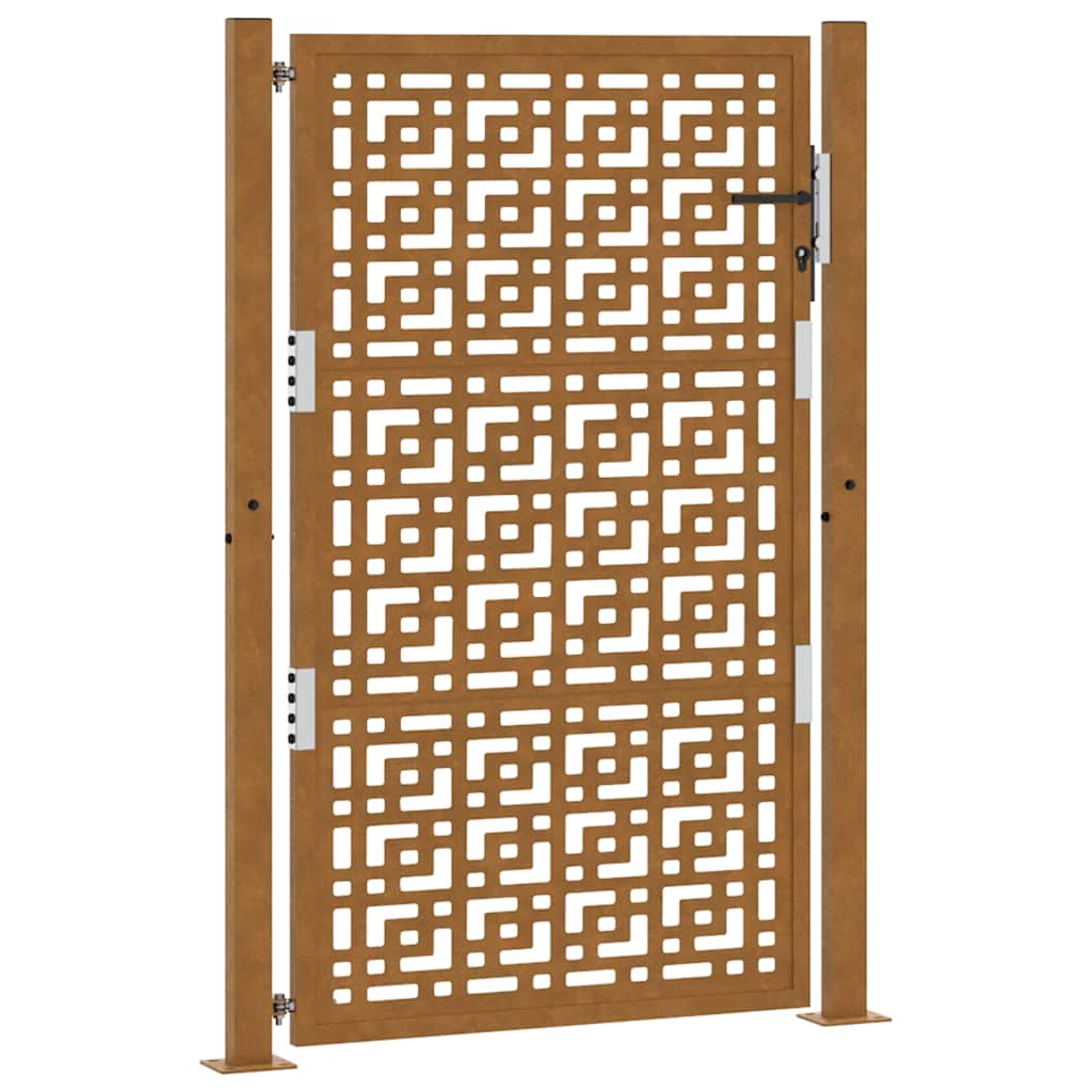Poort met kruisontwerp 100x150 cm weervast staal is nu te koop bij PeponiXL, paradijselijk wonen!