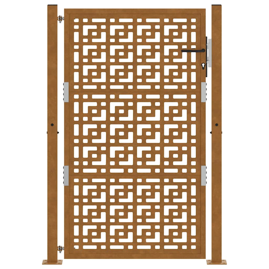 Poort met kruisontwerp 100x150 cm weervast staal is nu te koop bij PeponiXL, paradijselijk wonen!