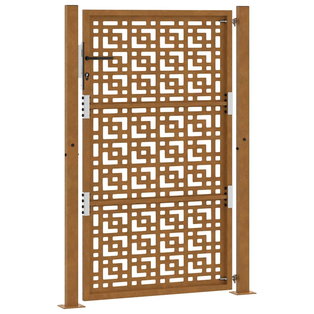 Poort met kruisontwerp 100x150 cm weervast staal is nu te koop bij PeponiXL, paradijselijk wonen!