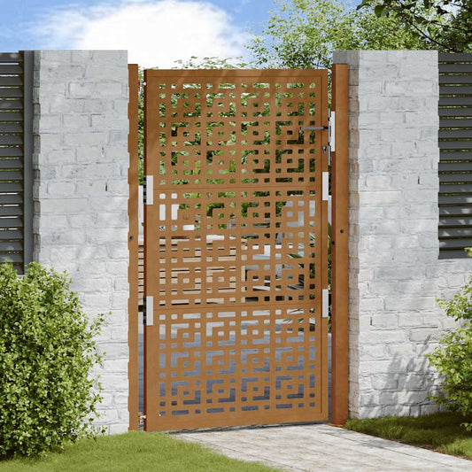 Poort met kruisontwerp 100x150 cm weervast staal is nu te koop bij PeponiXL, paradijselijk wonen!