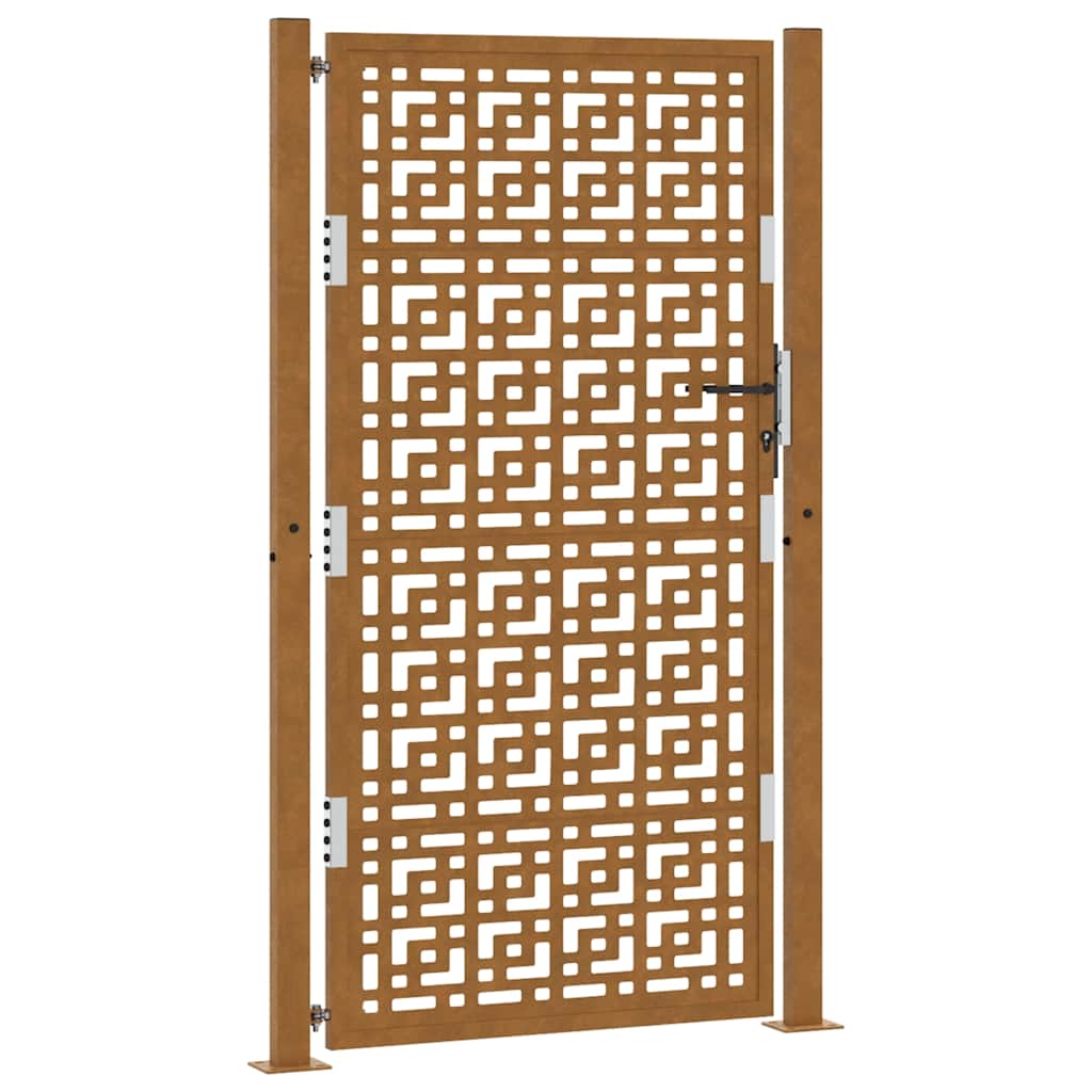 Poort met kruisontwerp 100x175 cm weervast staal is nu te koop bij PeponiXL, paradijselijk wonen!