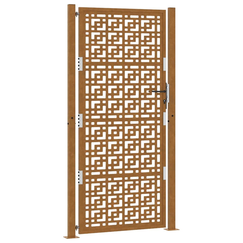 Poort met kruisontwerp 100x200 cm weervast staal is nu te koop bij PeponiXL, paradijselijk wonen!