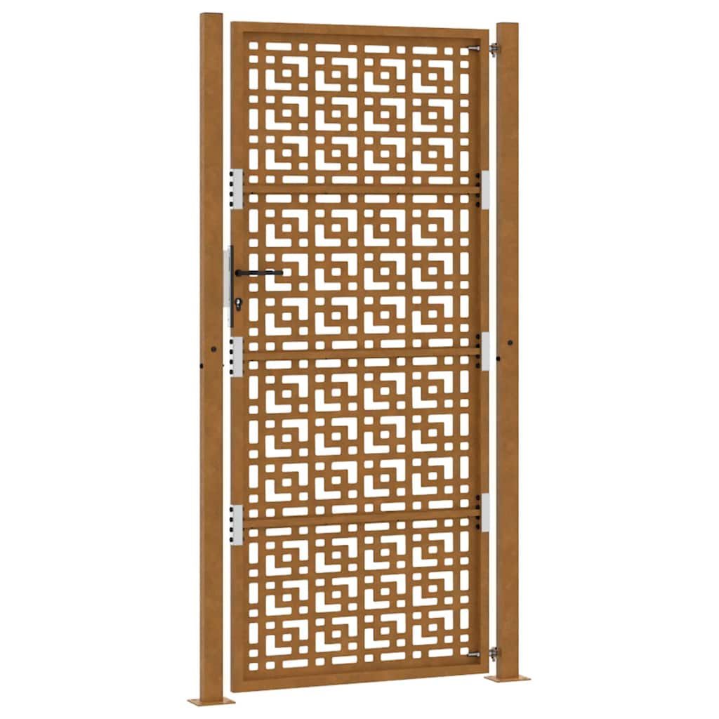 Poort met kruisontwerp 100x200 cm weervast staal is nu te koop bij PeponiXL, paradijselijk wonen!