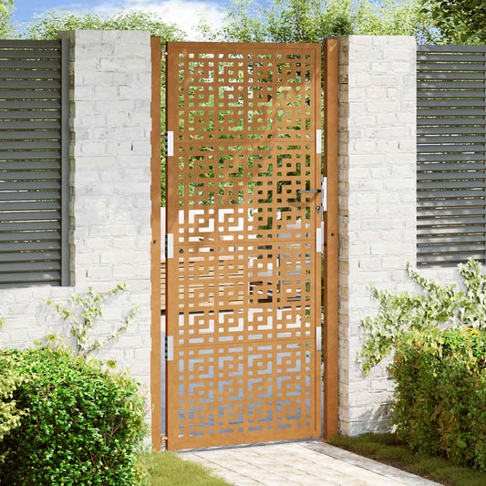 Poort met kruisontwerp 100x200 cm weervast staal is nu te koop bij PeponiXL, paradijselijk wonen!