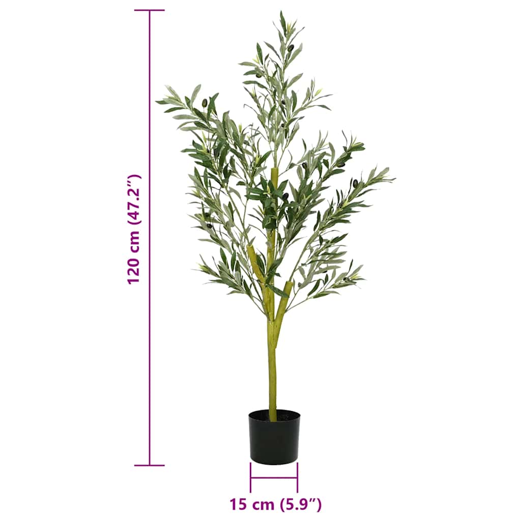 Kunstolijfboom 450 blaadjes 120 cm groen is nu te koop bij PeponiXL, paradijselijk wonen!