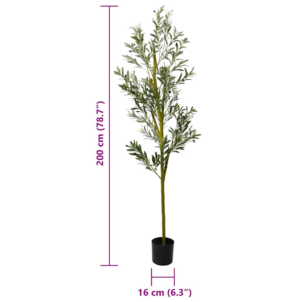 Kunstolijfboom 800 blaadjes 200 cm groen is nu te koop bij PeponiXL, paradijselijk wonen!