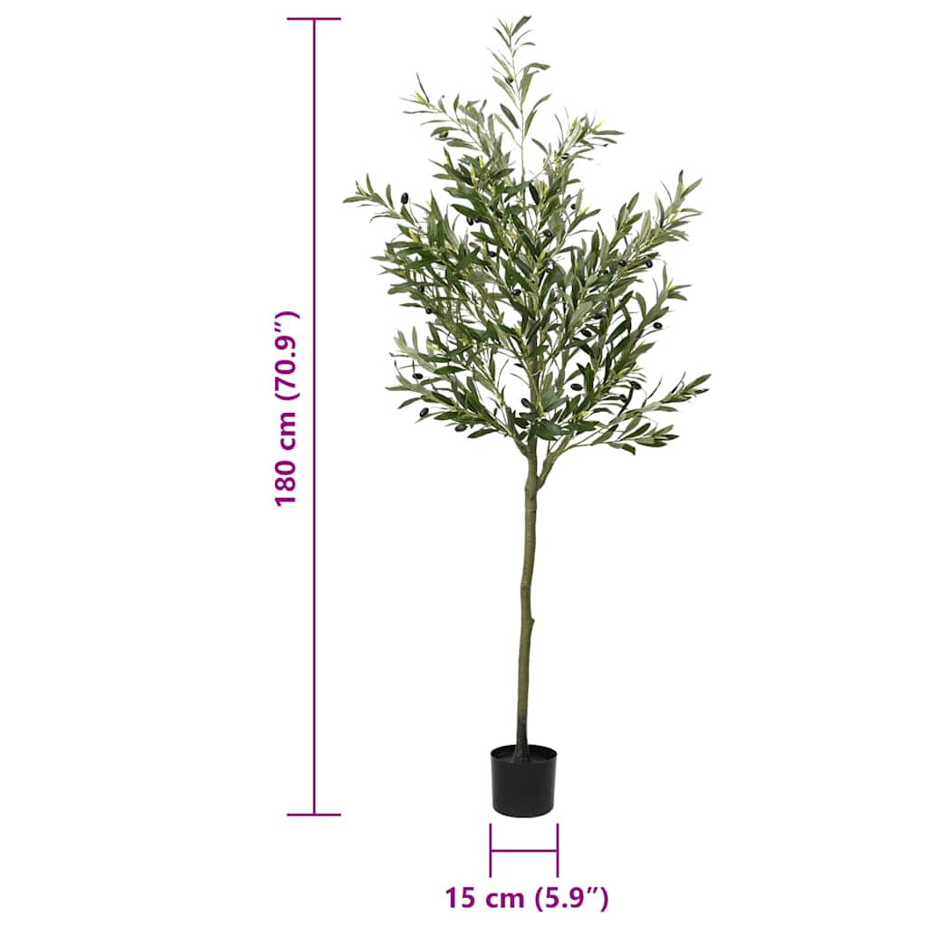Kunstolijfboom 700 blaadjes 180 cm groen is nu te koop bij PeponiXL, paradijselijk wonen!