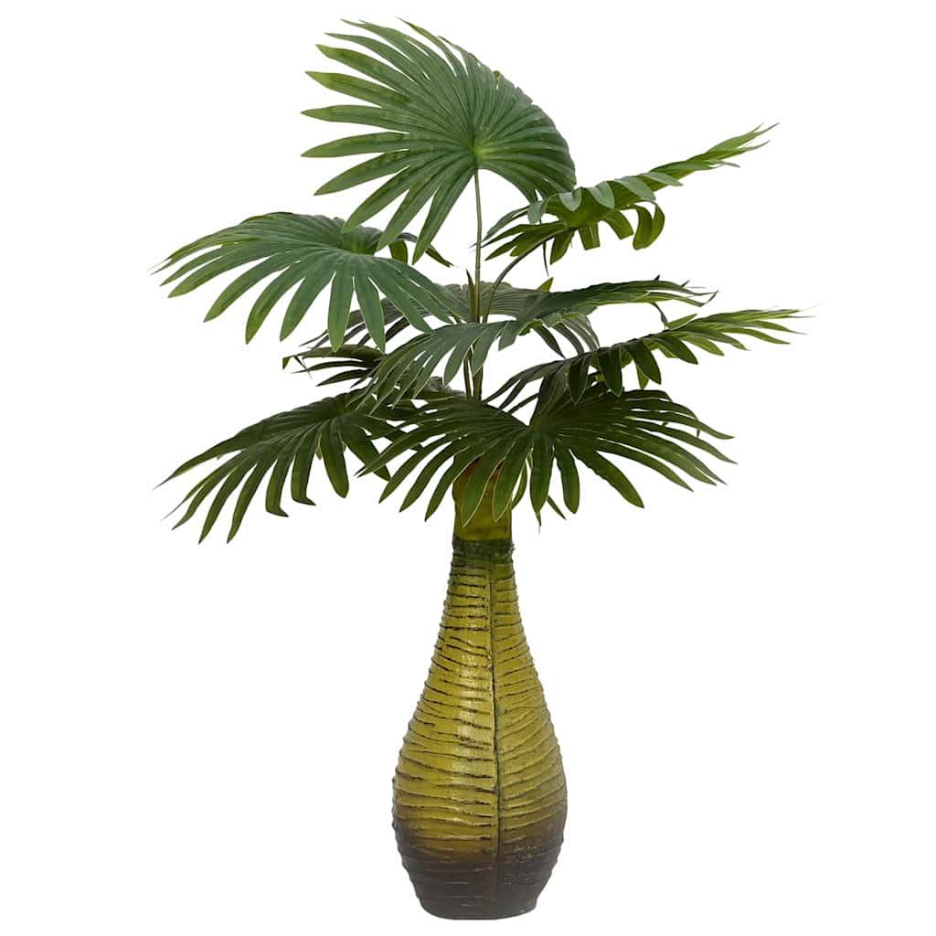 Kunstpalmplant 9 bladeren 65 cm groen is nu te koop bij PeponiXL, paradijselijk wonen!