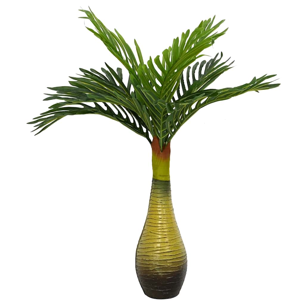Kunstpalmplant 9 blaadjes 70 cm groen is nu te koop bij PeponiXL, paradijselijk wonen!