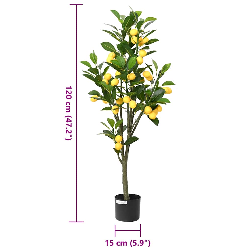 Kunstcitroenboom 136 blaadjes 120 cm groen is nu te koop bij PeponiXL, paradijselijk wonen!