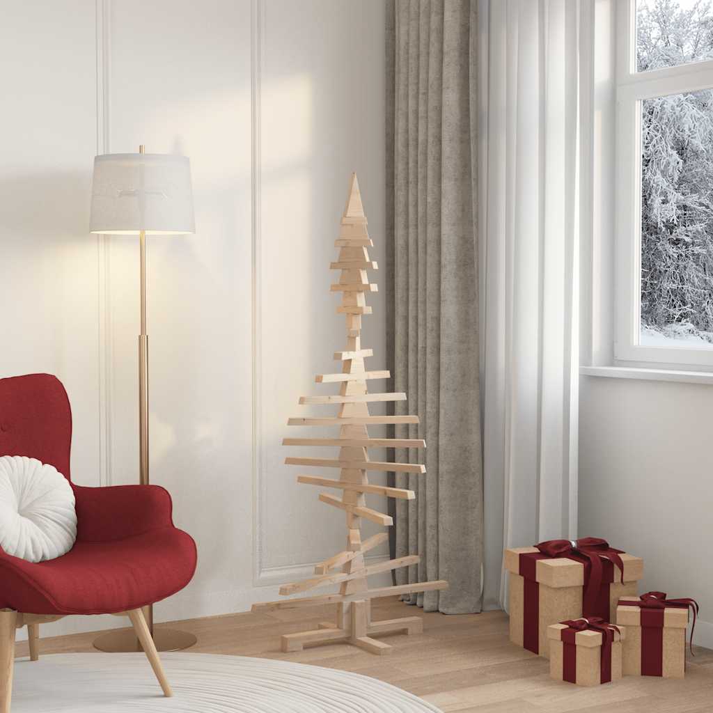 Houten Kerstboom ter Decoratie 150 cm Massief Grenenhout is nu te koop bij PeponiXL, paradijselijk wonen!