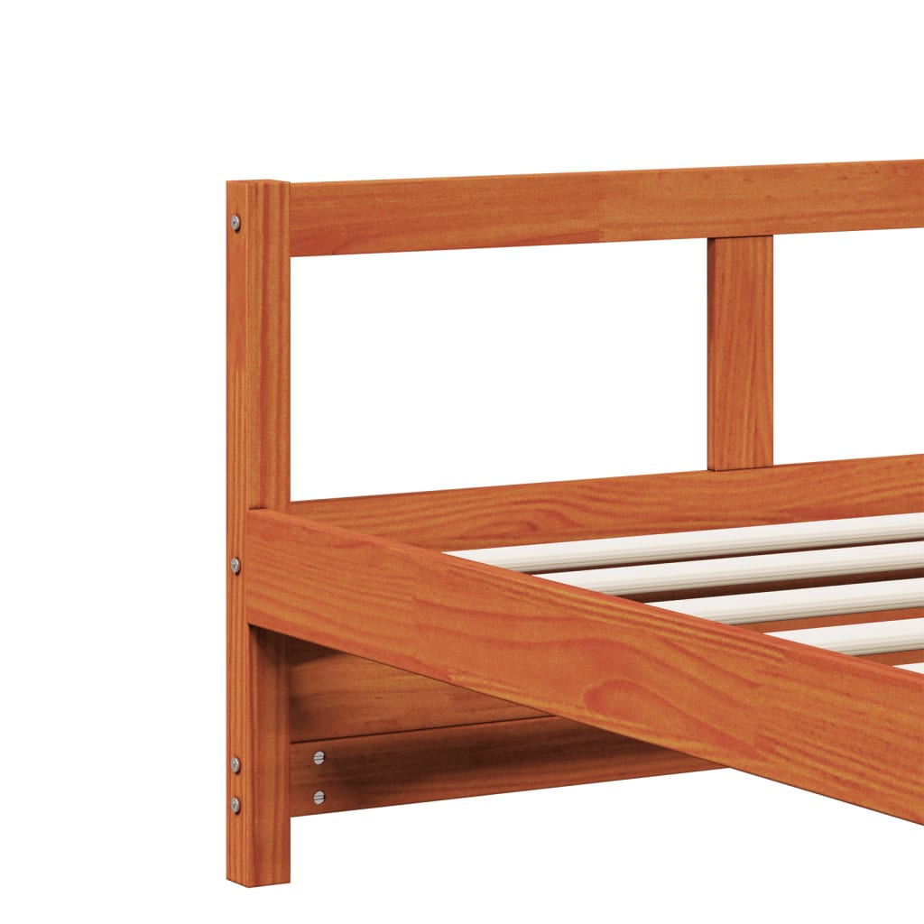 Slaapbank met matras 80x200 cm massief grenenhout wasbruin is nu te koop bij PeponiXL, paradijselijk wonen!