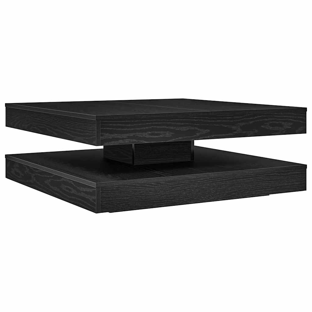 Salontafel 360 graden draaibaar 90x90x34,5 cm zwart eikenkleur is nu te koop bij PeponiXL, paradijselijk wonen!