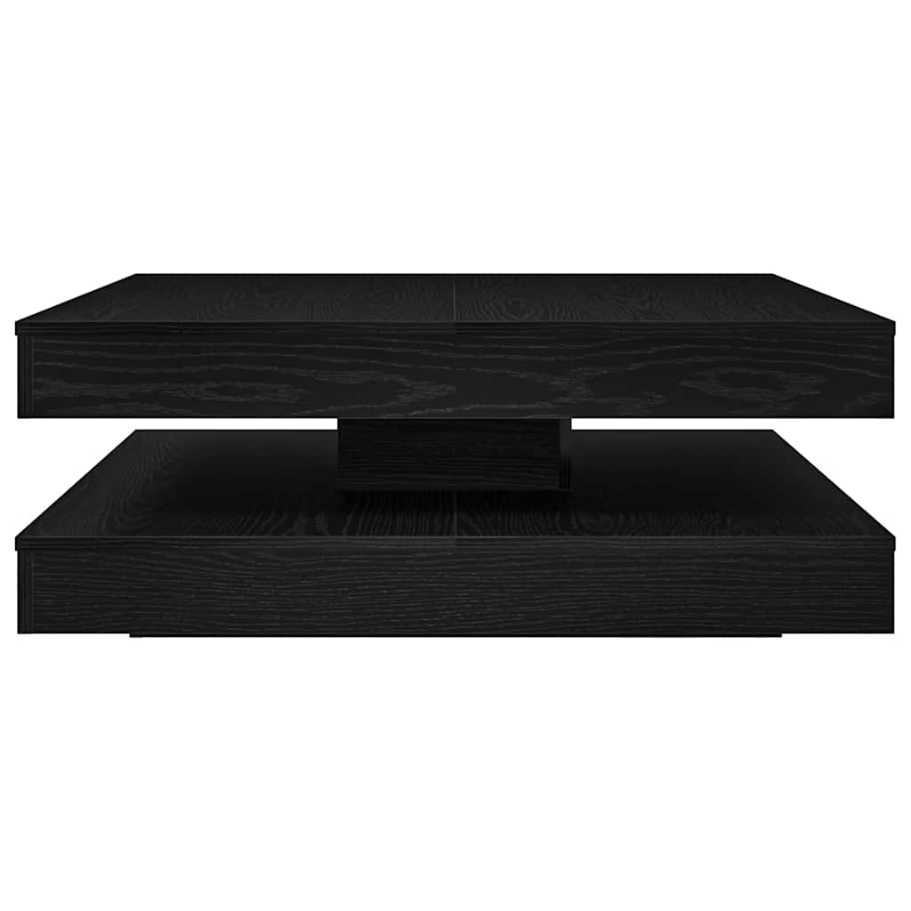 Salontafel 360 graden draaibaar 90x90x34,5 cm zwart eikenkleur is nu te koop bij PeponiXL, paradijselijk wonen!