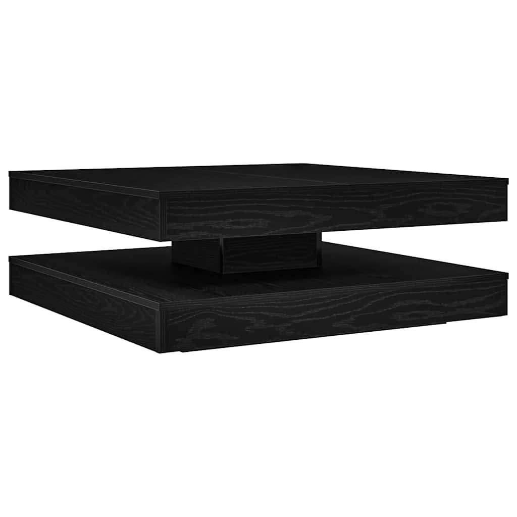 Salontafel 360 graden draaibaar 90x90x34,5 cm zwart eikenkleur is nu te koop bij PeponiXL, paradijselijk wonen!
