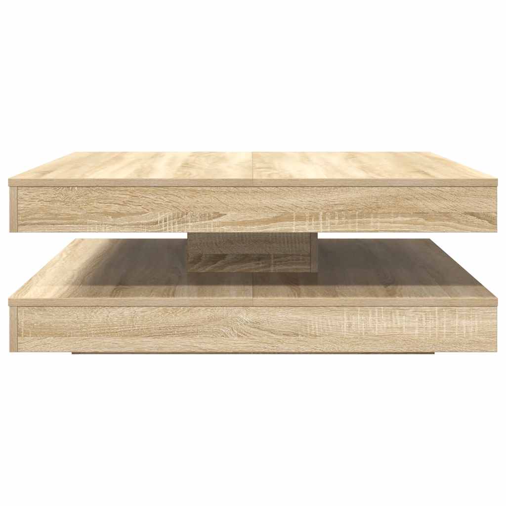 Salontafel 360 graden draaibaar 90x90x34,5 cm sonoma eikenkleur is nu te koop bij PeponiXL, paradijselijk wonen!