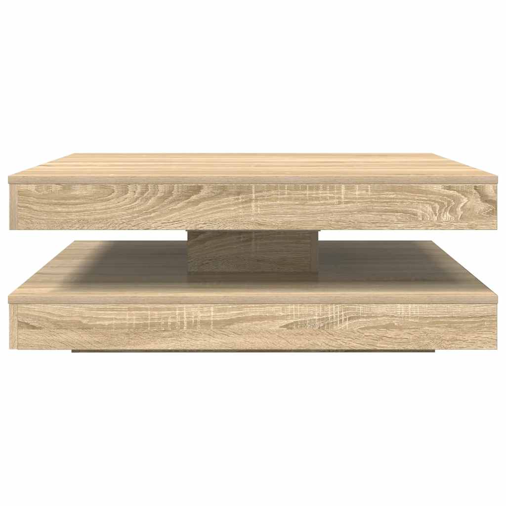 Salontafel 360 graden draaibaar 90x90x34,5 cm sonoma eikenkleur is nu te koop bij PeponiXL, paradijselijk wonen!