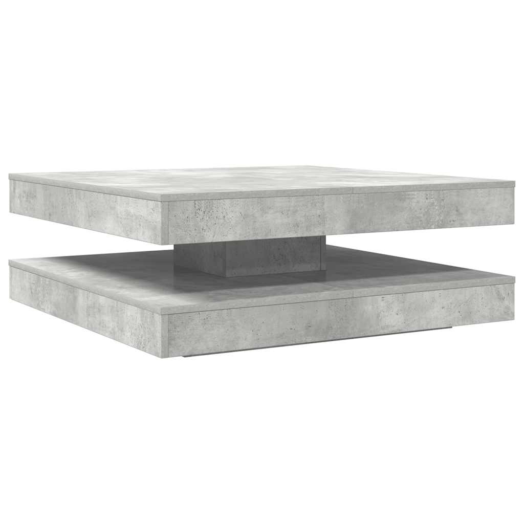 Salontafel 360 graden draaibaar 90x90x34,5 cm betongrijs is nu te koop bij PeponiXL, paradijselijk wonen!