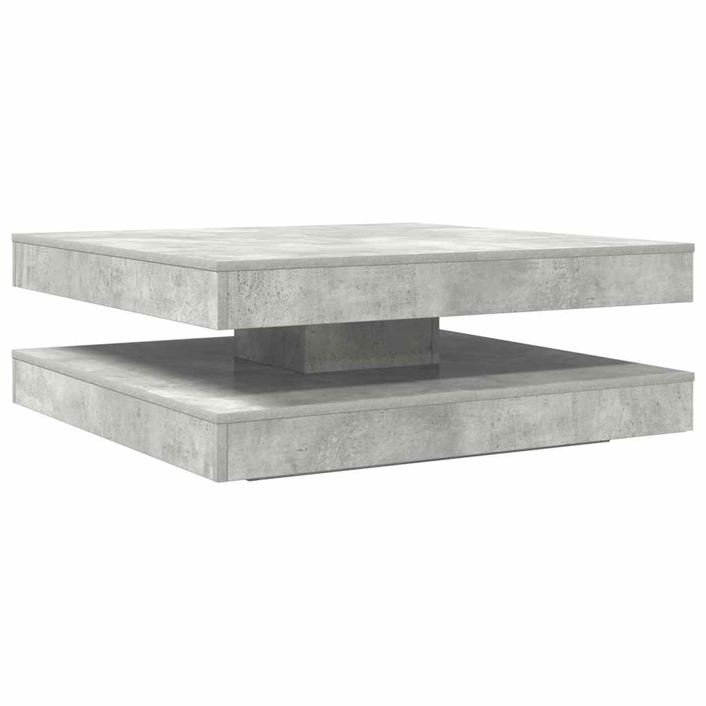 Salontafel 360 graden draaibaar 90x90x34,5 cm betongrijs is nu te koop bij PeponiXL, paradijselijk wonen!