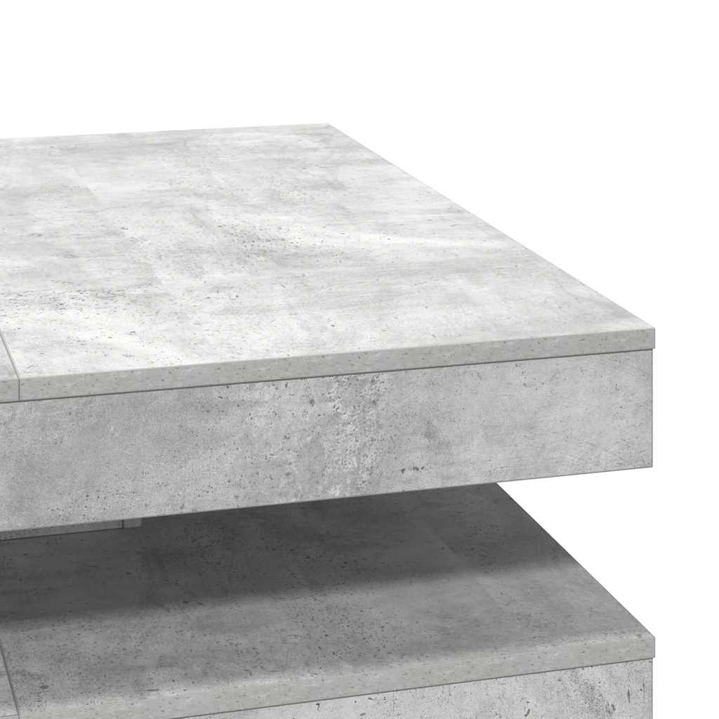 Salontafel 360 graden draaibaar 90x90x34,5 cm betongrijs is nu te koop bij PeponiXL, paradijselijk wonen!