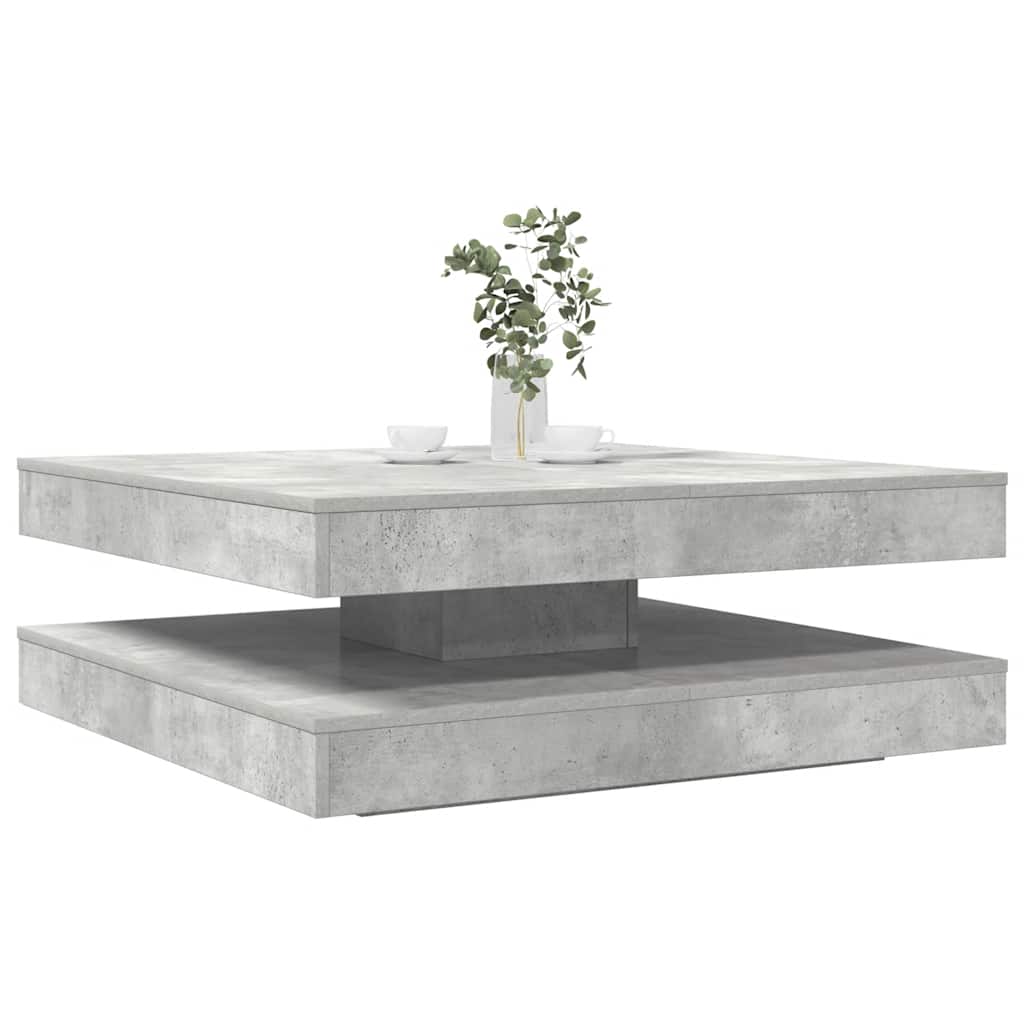 Salontafel 360 graden draaibaar 90x90x34,5 cm betongrijs is nu te koop bij PeponiXL, paradijselijk wonen!