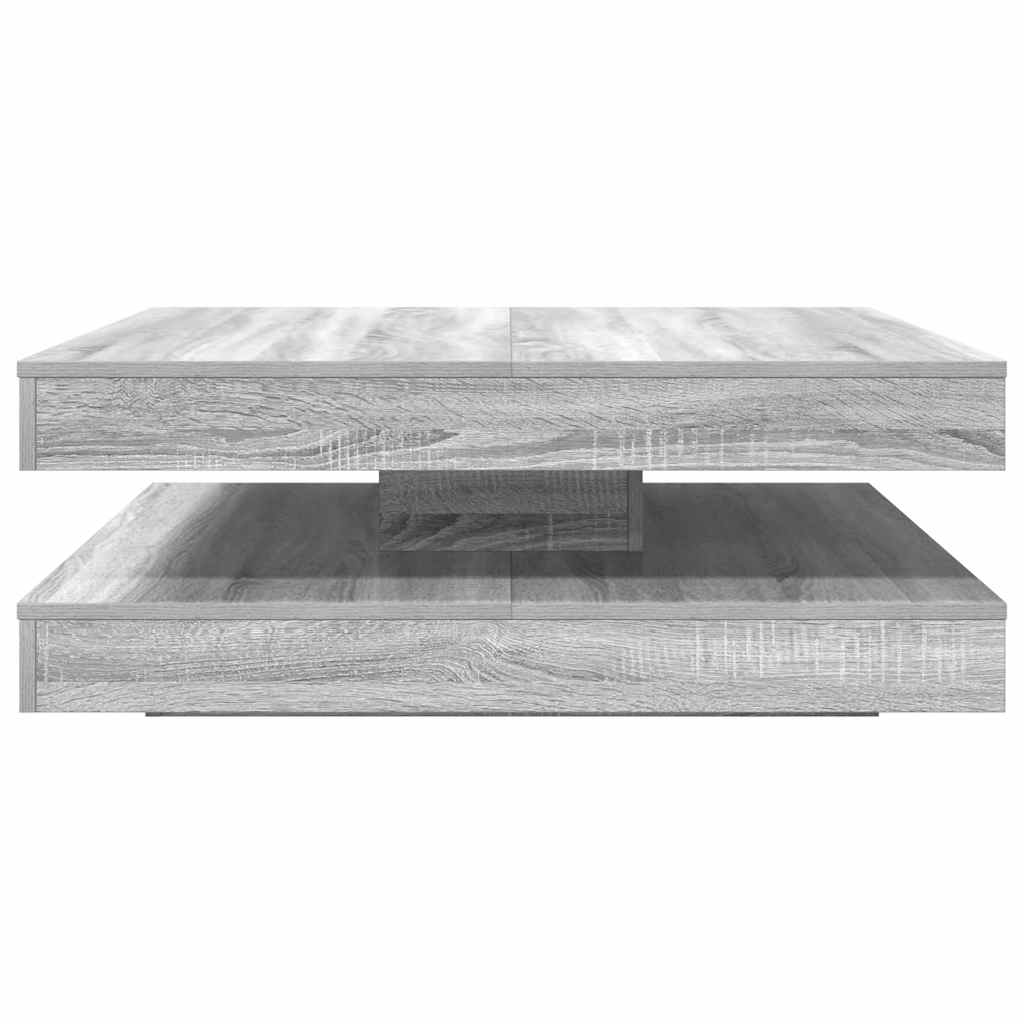 Salontafel 360 graden draaibaar 90x90x34,5cm grijs sonoma eiken is nu te koop bij PeponiXL, paradijselijk wonen!