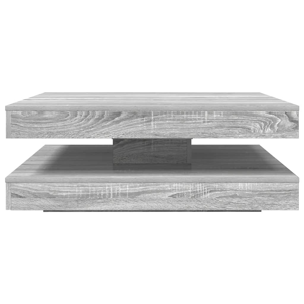 Salontafel 360 graden draaibaar 90x90x34,5cm grijs sonoma eiken is nu te koop bij PeponiXL, paradijselijk wonen!