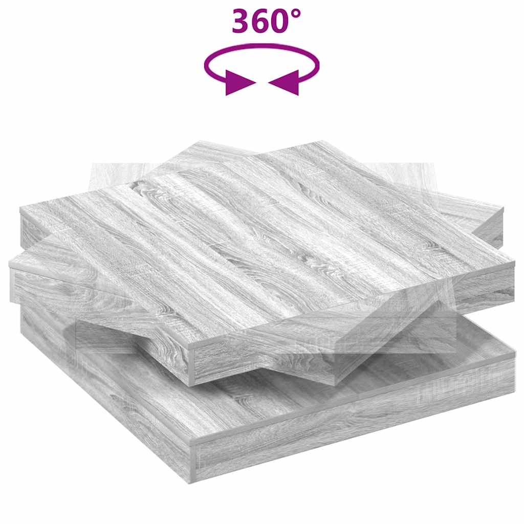 Salontafel 360 graden draaibaar 90x90x34,5cm grijs sonoma eiken is nu te koop bij PeponiXL, paradijselijk wonen!