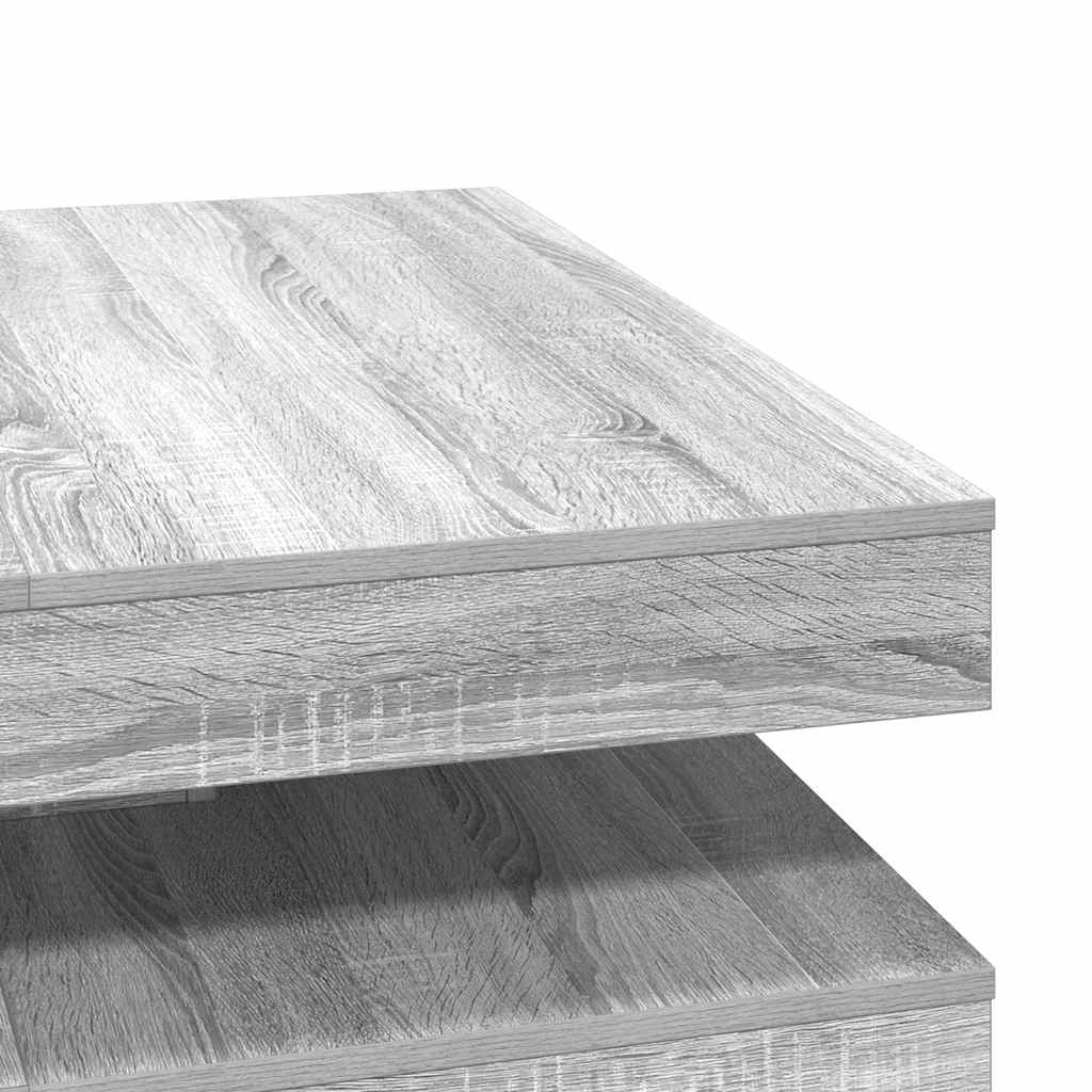 Salontafel 360 graden draaibaar 90x90x34,5cm grijs sonoma eiken is nu te koop bij PeponiXL, paradijselijk wonen!