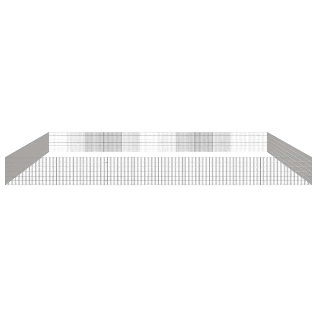 Dierenverblijf 48 panelen 54x60 cm gegalvaniseerd ijzer is nu te koop bij PeponiXL, paradijselijk wonen!