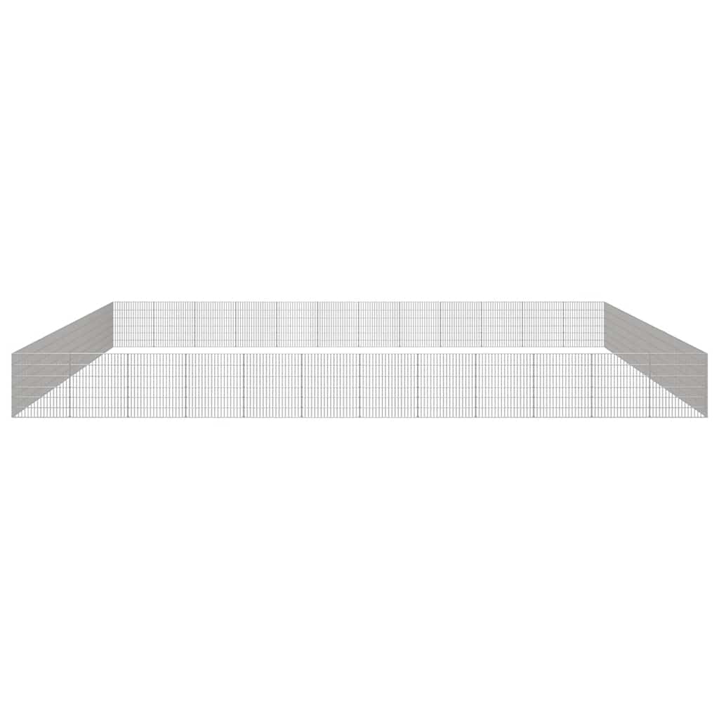 Dierenverblijf 48 panelen 54x60 cm gegalvaniseerd ijzer is nu te koop bij PeponiXL, paradijselijk wonen!