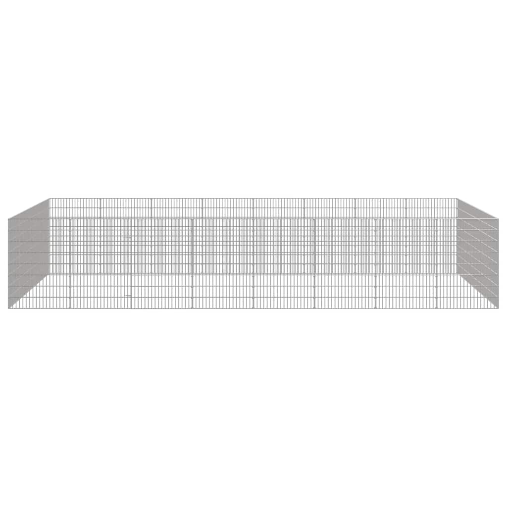 Dierenverblijf 24 panelen 54x80 cm gegalvaniseerd ijzer is nu te koop bij PeponiXL, paradijselijk wonen!
